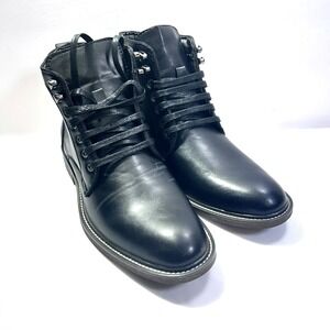 Vance Company Men's Lace Up Heel Langford Ankle Boots‎ Black US10